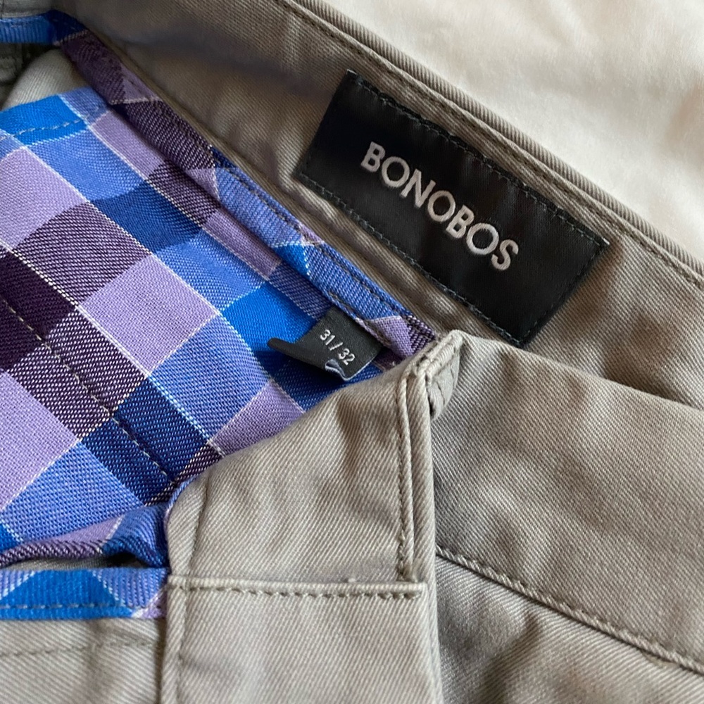 Bonobos light gray slim fit chino pants - Picture 2 of 2